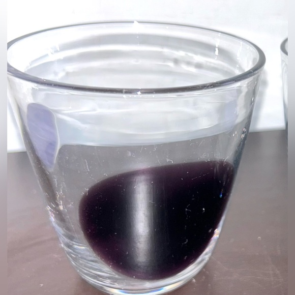 2 Bormioli, glass tumblers. Old Fashion / Lowball glasses. Purple. 3.75” Italy - Picture 2 of 8